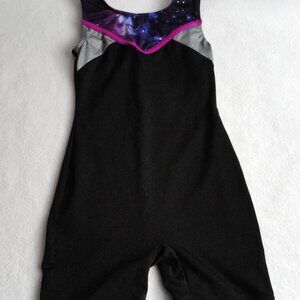 More Than Magic  Galaxy Long Line Leotard for Dance/Gymnastics - Girls Size 6
